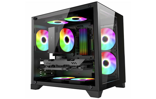 Gabinete Gamer K-MEX Space Z, Mini Tower, Vidro Temperado, M-ATX